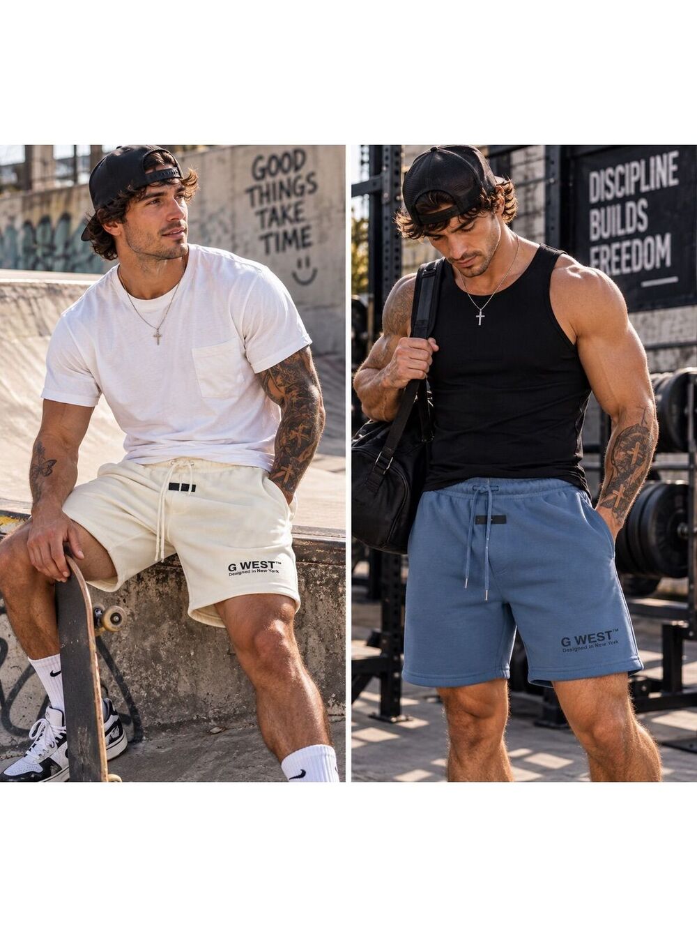 $108 NWT G West sweat shorts Medium